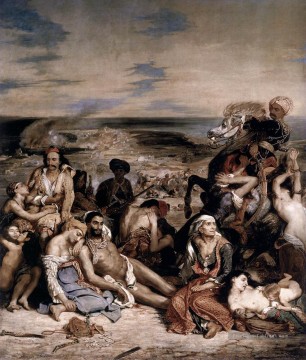  croix tableaux - Le massacre de Chios romantique Eugène Delacroix